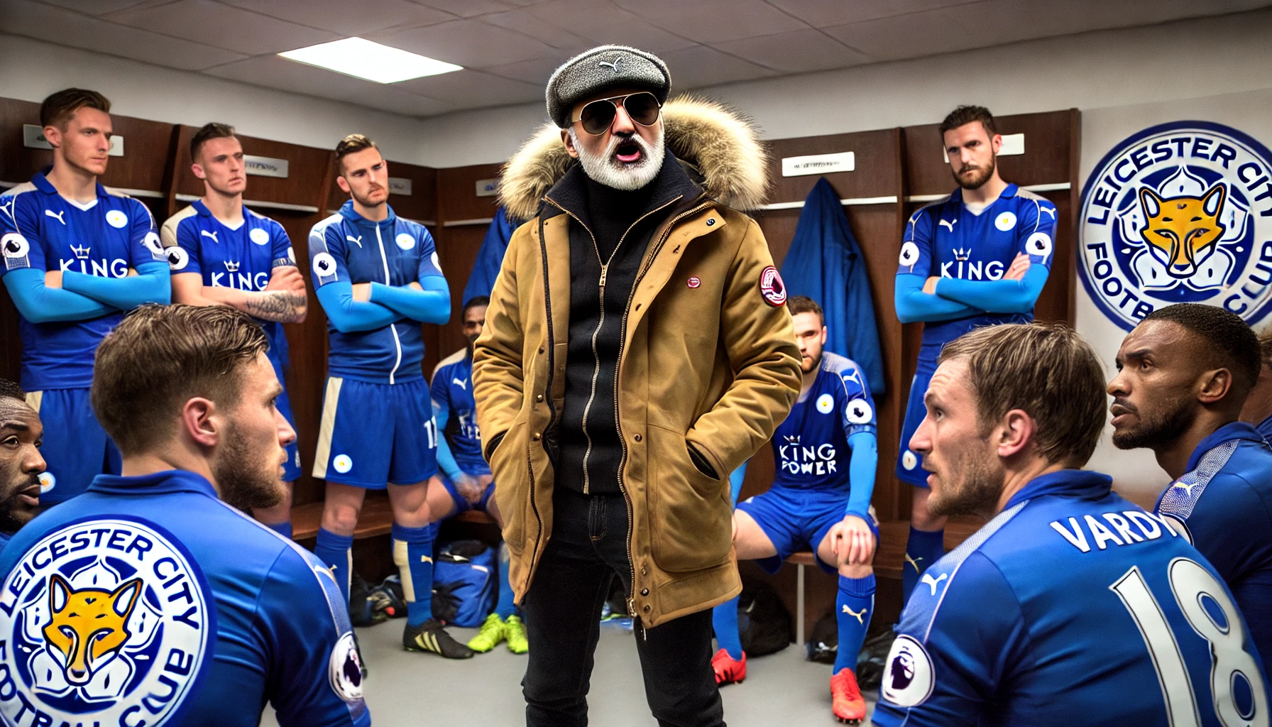 The Gozfather addresses the Leicester City squad, 2016